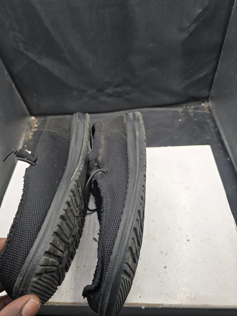 Hey‎ Dude Wally Knit Slip-On Sneakers in Black
